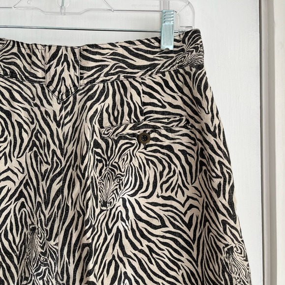 Vintage High Waisted Zebra Print Women's Shorts - Picture 5 of 7